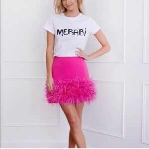 Nadine Merabi Mia pink mini skirt